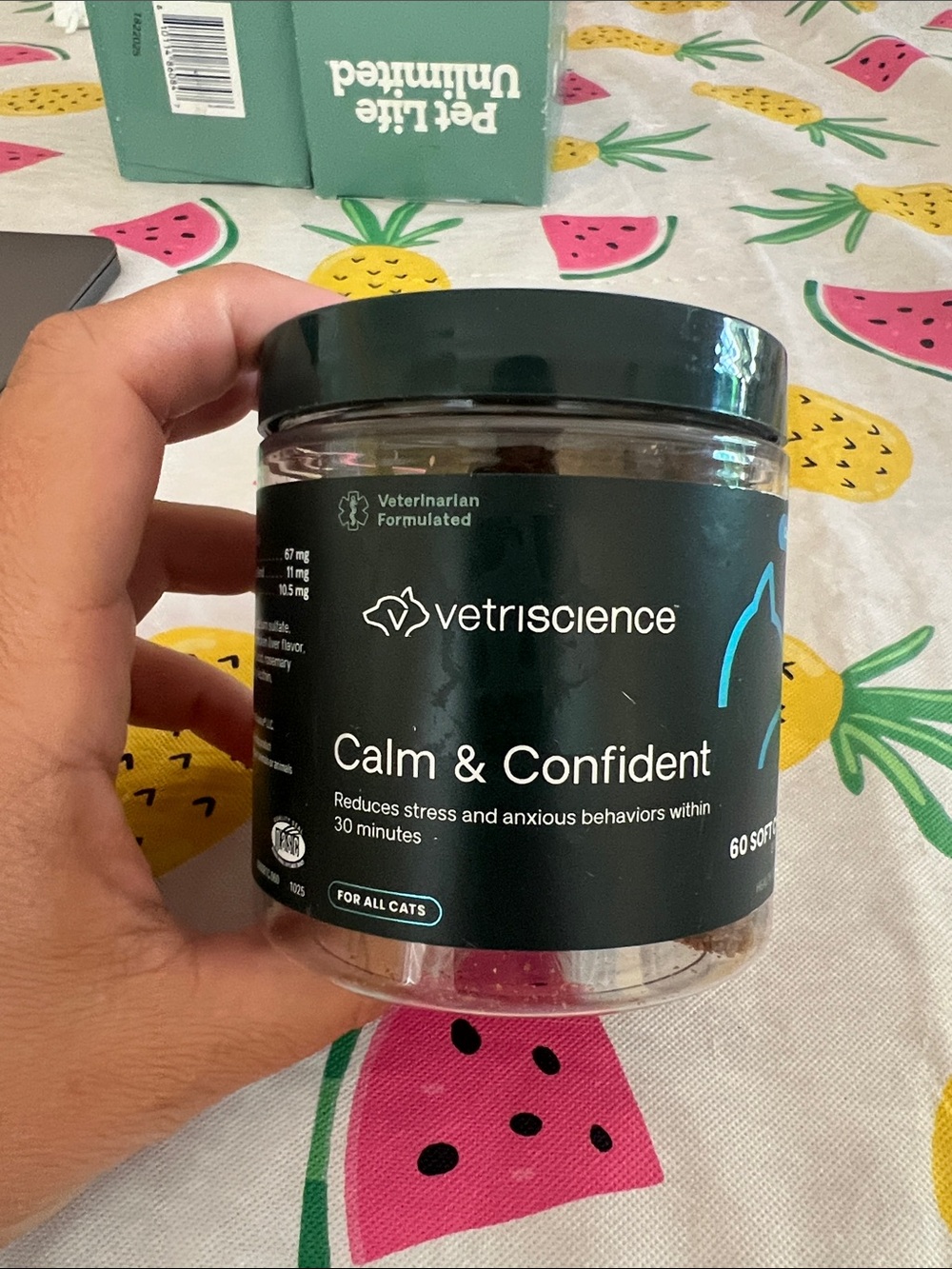 Vetriscience Calm & Confident Cat Supplements - Dark Green